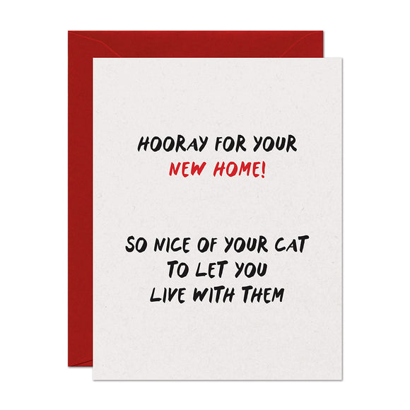 New House Cat Moving Congratulations Card