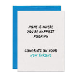 New Throne Pooping Home Congratulations Card