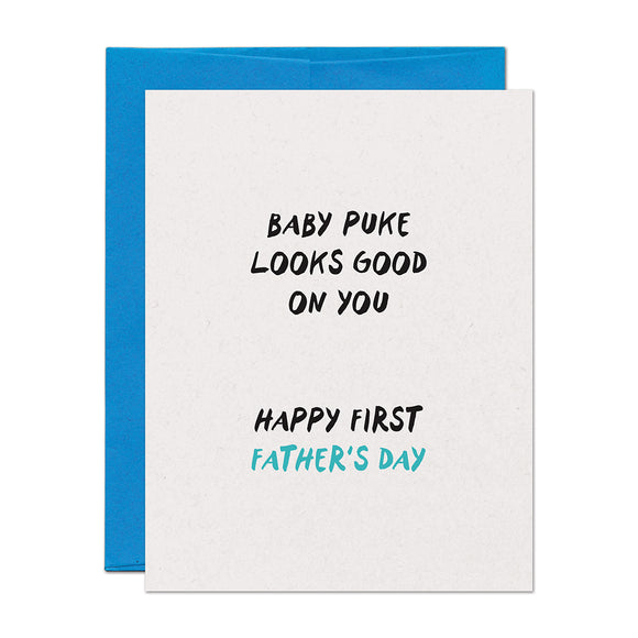 First Baby Puke Father's Day Card