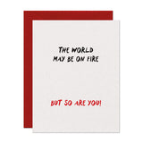 World On Fire Congratulations Graduation Card