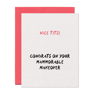 Nice Tits Congratulations Support Card